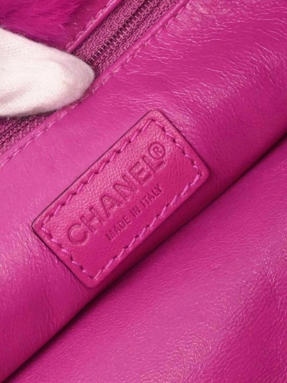 Chanel Pink Rabbit Fur Tote Handbag - Picture 13 of 16